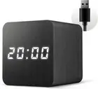 LED Digital Alarm Clock,Mini Square Bedside Clock with 3 Groups of Alarm