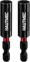 HAUTMEC 1/4”Magnetic Impact Tough Bit Holder,2pcs Screwdriver Extension, Quick-Change Hex Shank Set for Screwdriver Bits Nuts Drills Maintenance and repairing HT0163-AU