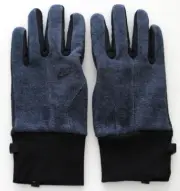 Nike Tech Thermal Fleece 2.0 Gloves Mens Large Obsidian Heather/Black