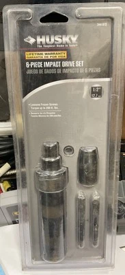 6 Piece Husky Hand Impact Driver Tool set #47200 New 1/2” Drive Kit 344 872