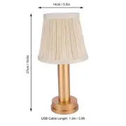 Simple Fabric USB Rechargeable Table Lamp Hotel Bedside Study Room Homestay Atmo