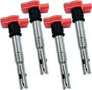 N51WSTAR IGNITION COIL PACKS SET OF 4 COMPATIBLE WITH VW Beetle CC Golf GTI EOS Jetta Passat Tiguan Touareg Audi A3 A4 A5 A6 A8 Q3 Q5 Q7 R8 S5 RS4 RS5 2.0T 2.4 4.2 L4 V8 EA888 GEN 2 UF575 UF529