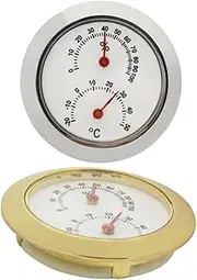SAFIGLE 2pcs Hygrometer Guitar Accessories Violin Humidity Meter Room Thermomers Temperature Tester Guitar Care Kit Accurate Temperature Gauge Small Metal Original Musical Instrument