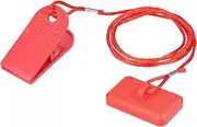 uxcell Fitness Magnet Key, 46x28mm Rectangle Shell, 15mm Dia. Magnet Safety Lock for Most Treadmill, Red