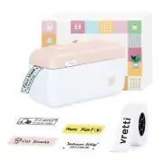 Label Maker Machine with Tape HP4 Portable Handheld Label Maker &Built-in Cutte