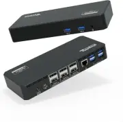 Plugable USB-C TRIPLE 4K HDMI AND DISPLAYPORT DISPLAY HORIZONTAL DOCKING STATION