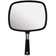 MIRRORVANA Large Hand Mirror with Comfy Handle - Black Portable Handheld Mirr...