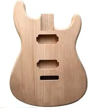 YoungMonic Electric Guitar Body Guitar Body Blank wood Paulownia Mahogany wood Unfinished SH/HH Style Guitar Replacement DIY (HH Style)