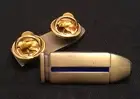 Thin Blue Line, Bullet, Police Pin, Antique Brass, 1 X Pin, 2 Rear Pins