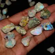 20-15 mm 10 Pcs Natural Ethiopian Raw Multi Fire Opal Rough-October Birthstone