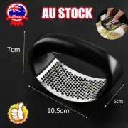 Kitchen Stainless Steel Garlic Press Crusher Manual Rocking Mincer Squeezer NCF