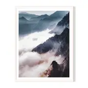 Rugged Framed Wall Art - White