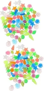 FUNOMOCYA Fish Tank Glow Pebbles Luminous Stones for Aquarium 2 Packs Transformation
