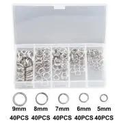 Fishing Split Rings Double Loop Connector Terminal Tackle Fish Gear Tools Kit
