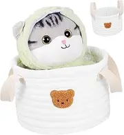 Abaodam Storage Basket for Nursery Fabric Organizer for Diapers Clothes Versatile Home Storage Soft Durable Space Saving Design