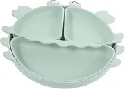 Amosfun Baby Crab Plate Boys and Girls Divided Plate Silicone Bowl Safe Soft Material for Toddlers