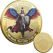 Knight's Valor Christian Challenge Coin – St Michael The Archangel Religious Coin with Inspirational Creed – Guardian Angel Armor of God Saint Michael Challenge Coin