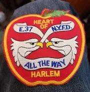 NEW YORK, HARLEM ENGINE 37 FIRE DEPT PATCH NOS 4" JB