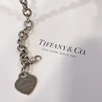 在飛比找PopChill優惠-[二手] Tiffany&Co 925純銀 心牌粗手鍊/飾品