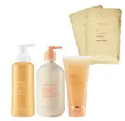 5 Items Sheet Mask Body Dew Loofah Shower Gel Foam Body Wash Nutri-Rich