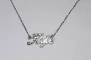 KYLE 18ct White Gold Plating Necklace With Name - Christmas CZ Birthday Silver