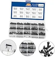 HYTROVE Sturdy Carbon Steel Self-tapping Screws Set 450pcs Miniature M2.6/ Cross Round Head Screws for Electronics Appliances