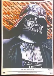 Topps Living Set Star Wars Fine Art 10x14 Poster - Darth Vader 50/100 - wReceipt