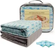 Weight Blanket W/Removable Washable Kids Duvet Cover + Eye Mask 7 lbs 41x60"
