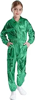 [FEESHOW] Kids Girls Metallic Hip Hop Dance Costume Long Sleeve Jacket with Pants Glitter Trainningsuit Disco Steetwear Outfits