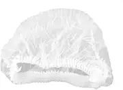 100PCS 24.8inch Unisex White Disposable Non-woven Bouffant Caps Hair Head Cover Net With Elastic Edge Mesh For Spray Salon Medical Facilities Home Baking Visitors Food Service Medical Labs Hospital