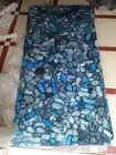 Blue Geode Agate Coffee Table Top, Agate Center Handmade Table Top, Decor
