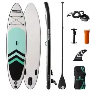 10.5ft Inflatable Paddle Board SUP Stand Up 180KG Stand SUP Surfboard Kayak Blue