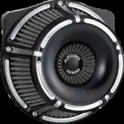 AN Inverted Air Cleaner Kit Slot Track Black Harley Freewheeler 17-22