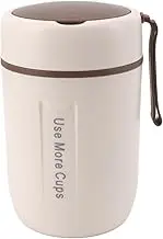 Insulated Food Jar, 600ml Stainless Steel Soup Thermo Leakproof Insulated Food Container Portable Vacuum Insulated Kids Food Jar with Folding Spoon for School Office Picnic