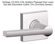 Schlage J10-SOL-COL Solstice Passage Door Lever Set - Chrome