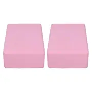 Nonslip Appearance Pink Yoga Blocks 2PCS for Yoga Pilates Meditation - Provides Stability and Support - EVA Material