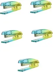 SHINEOFI 5pcs Gradient Color Stapler Home Office Stapler Office Stationary Aesthetic Stationary Iron