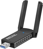 USB WiFi Adapter AC1300, Dual-Band Wi-Fi Adapter, Wireless USB 3.0 WiFi Dongle 2.4GHz/5GHz with 5dBi Antenna 802.11 AC for Desktop Laptop PC, Support Windows 11/10/8/8.1/7/Vista/Mac OS