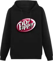 Men's Pullover Hooded with Pocket Dr. Pepper - Hoody With Drawing Pocket High quality smooth lines L