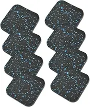 Treadmill Accessory 8pcs Hardwood Floor Pad Rubber Workout Mat Exercise Pad for Gym Noise Reduction Floor Protection
