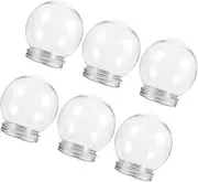 Zerodeko 6Pcs DIY Clear Snow Globe Kits Empty Water Globes with Screw Off Cap for Creative Crafts for DIY Projects and