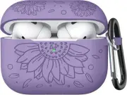 Sunflower Engraved Case Compatible with Apple AirPods Pro 1st/2nd Generation