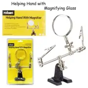 Helping Third Hand Soldering Clips Magnifier Glass Clamps Station Stand Holder