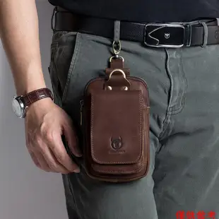 (mihappyfly)男士復古皮革腰包旅行手機錢包錢包腰包腰包