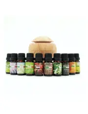 [Milano Decor] Ultrasonic USB Diffuser with 10 Aroma Oils Humidifier 130ml in Brown