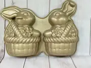 Williams Sonoma Easter Bunny Nordic Ware Nonstick Cast Aluminum Basket Pan