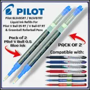 Pilot Refill x 2 Blue 0.5 V Ball 0.5 RT Retractable Rollerball Pen REFIL BLSV5RT