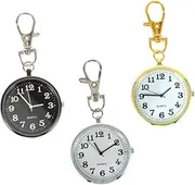 [LIFKOME] 3pcs Pocket Watch Chest Watch Key Chain Ladies Watch Key Buckle Watch Mens Watches Watch Cases for Men Large for Men Women Watches Keyrings for Car Keys Zinc Alloy