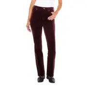 Well Worn Ladies' Corduroy Pant Sculpting Fabric,Red Size 14/34