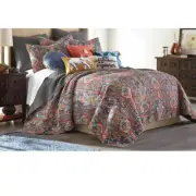 Patchwork Bed Quilt Wentworth Coverlet Queen Size 230x230cm